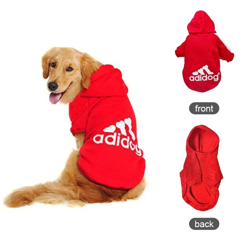 Adidog Autumn Winter Warm Dog Clothes Dog Hoodies Pet Warm Coat for Medium Large Dog Jacket Sweater Puppy French Bulldog Clothes