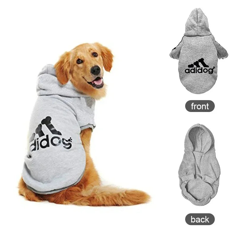 Adidog Autumn Winter Warm Dog Clothes Dog Hoodies Pet Warm Coat for Medium Large Dog Jacket Sweater Puppy French Bulldog Clothes